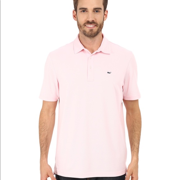 Vineyard Vines Pink Medium Classic Fit Polo - Picture 1 of 3